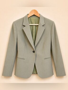 TIGER OF SWEDEN sage green tailored blazer wool blend minimalist 40